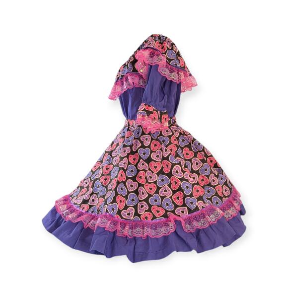 Donuts Square Dancing Dress ~ Pink Purple iridescent Lace whimsical - Picture 4 of 12